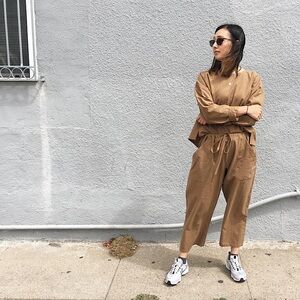 PRIORY Cotton Oversized Drawstring Trousers
